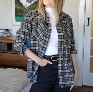 ASOS Brown Plaid Flannel Shirt Size UK6